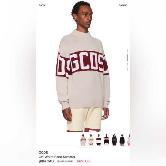 GCDS Off-White Knit Sweater - XXL - Brand New (No tags) - Picture 10 of 10